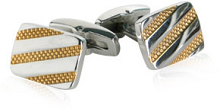 Striped in Gold Cufflinks