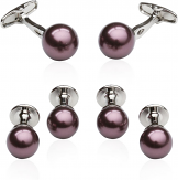 Eggplant Swarovski Pearl Formal Set