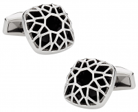 Domed & Caged Stainless Steel Cufflinks | Canada Cufflinks