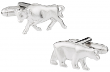 Polished Bull & Bear Cufflinks