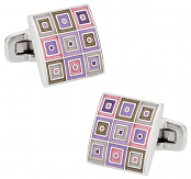 Quilted Cufflinks in Enamel | Canada Cufflinks