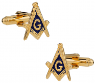 Masonic Cufflinks in Gold - Made in USA | Canada Cufflinks