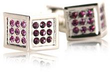 Angled Crystal Cufflinks