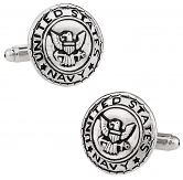 Silver US Navy Cufflinks