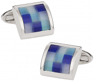 Blue Glass Mosaic Cufflinks