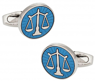 Blue Scales of Justice Cufflinks