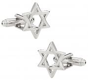 Star of David Cufflinks Silver