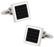 Black Crystal Grid Cufflinks