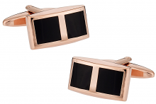 Black and Rose Gold Cufflinks