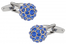 Swarovski Sapphire Blue Ball Cufflinks