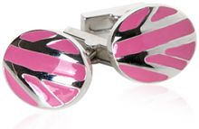 Pink Abstract Cufflinks