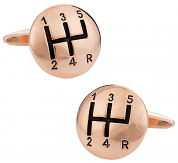 Rose Gold Stick Shift Cufflinks