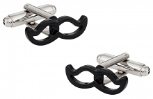 Cool Black Moustache Cufflinks