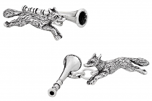 Sterling Silver Fox & Horn Cufflinks