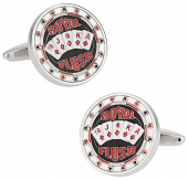 Royal Flush Poker Cufflinks