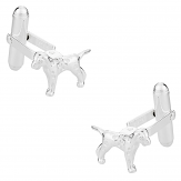 Sterling Silver Dalmation Dog Cufflinks