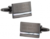 Father of the Bride Cufflinks with Mother of Pearl