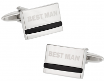 Best Man Cufflinks with Onyx