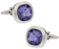 Swarovski Tanzanite Blue Purple Crystal Cufflinks