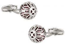 Swarovski Crazy Pearl Cufflinks in Burgundy